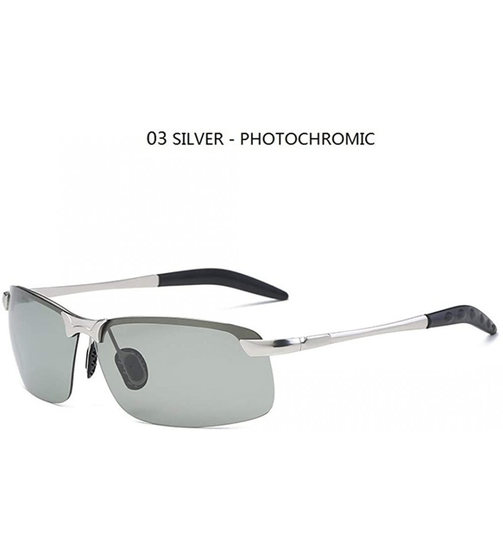 Square Sunglasses Men Polarized Driving Glasses Male Change Color Sun Glasses Day Night Vision Driver's Eyewear - C6194OK96EG...