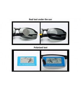 Square Sunglasses Men Polarized Driving Glasses Male Change Color Sun Glasses Day Night Vision Driver's Eyewear - C6194OK96EG...