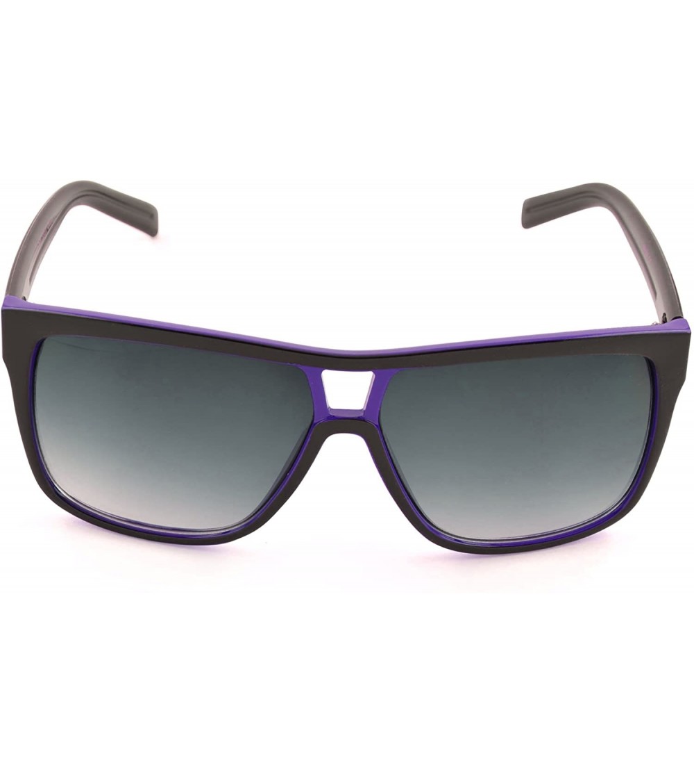 Oval Unisex Modern Bold Fashion UV Lens Sunglasses in Assorted Colors - Purple - C8129KC0IWZ $16.51