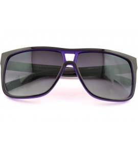 Oval Unisex Modern Bold Fashion UV Lens Sunglasses in Assorted Colors - Purple - C8129KC0IWZ $16.51