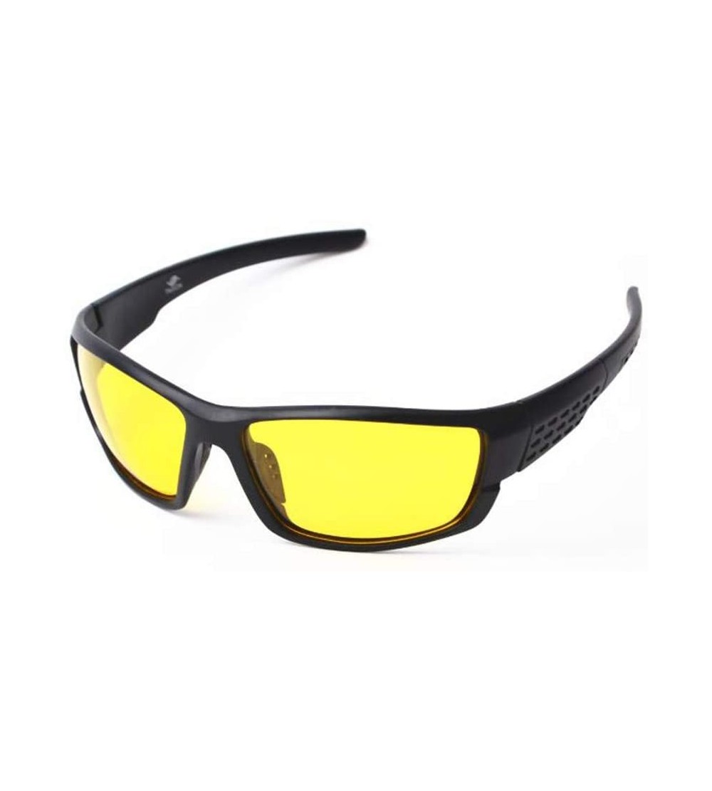 Round Polarized Sunglasses Men Sport Sun Glasses Designer Night Vision Night Driving Enhanced Light Anti-Glare UV400 - CN18XS...