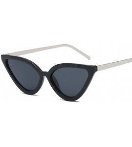 Cat Eye Women Cat Eye Sunglasses PC Frame Fashion For Female - Black(silver Legs) - CO199C0MC53 $21.82