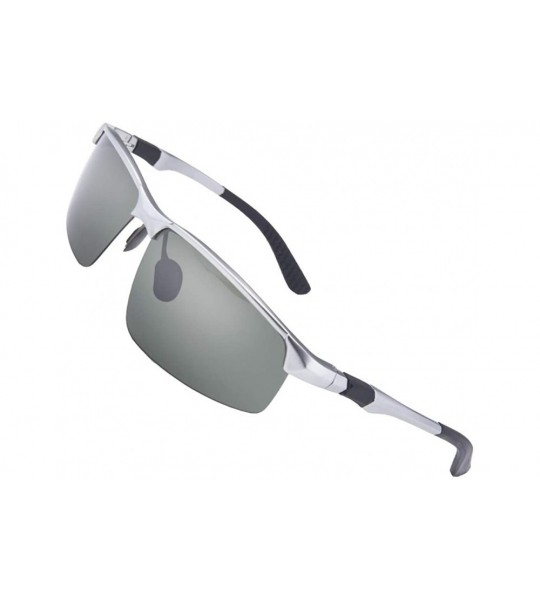 Sport Mens Sunglasses Polarized Sport Sunglasses for Men Driving Fishing UV400 Protection Metal Frame - CD18WDY9Y7E $35.43