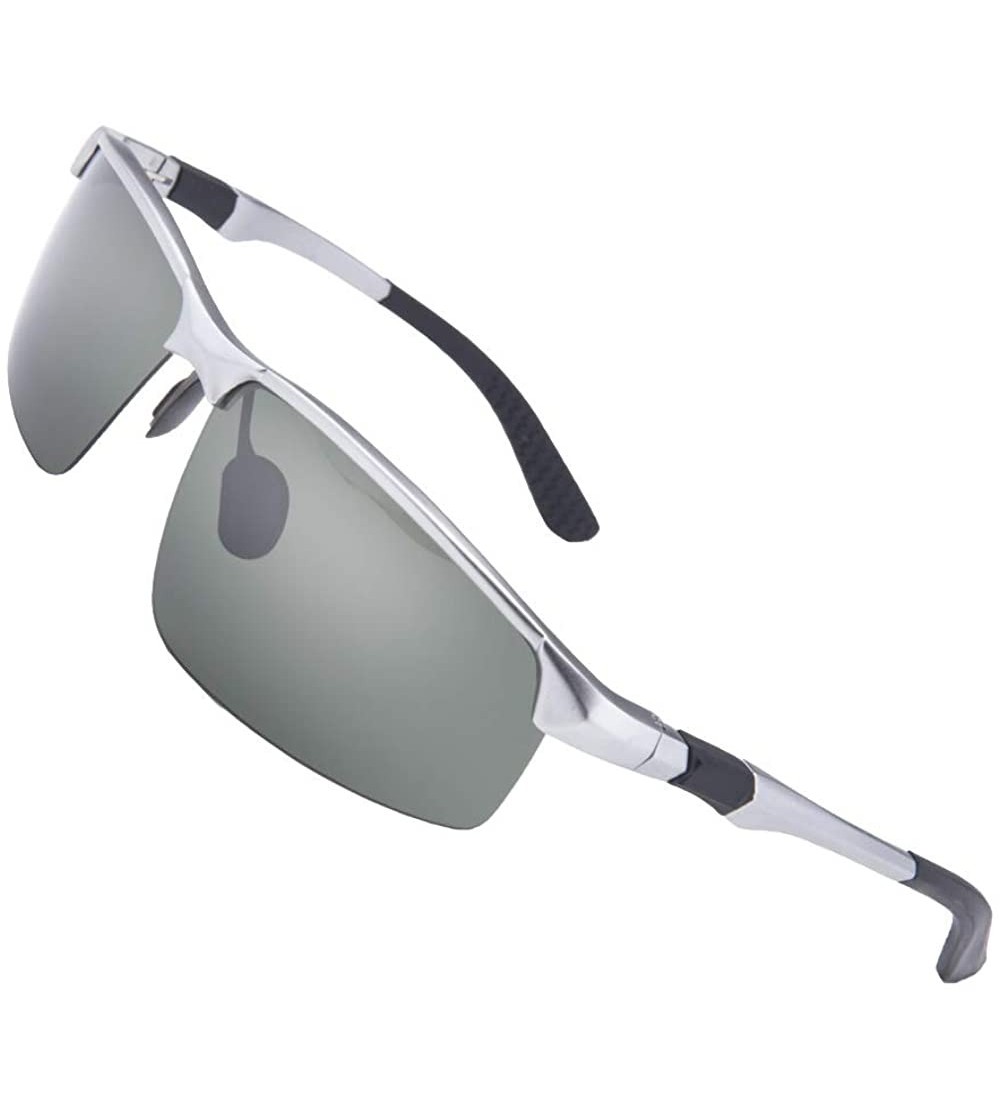 Sport Mens Sunglasses Polarized Sport Sunglasses for Men Driving Fishing UV400 Protection Metal Frame - CD18WDY9Y7E $35.43