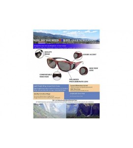 Shield Large Bling Polarized Fit Over Glasses Sunglasses with Side View P012 - Red Swirl - C81802O3RDH $29.98