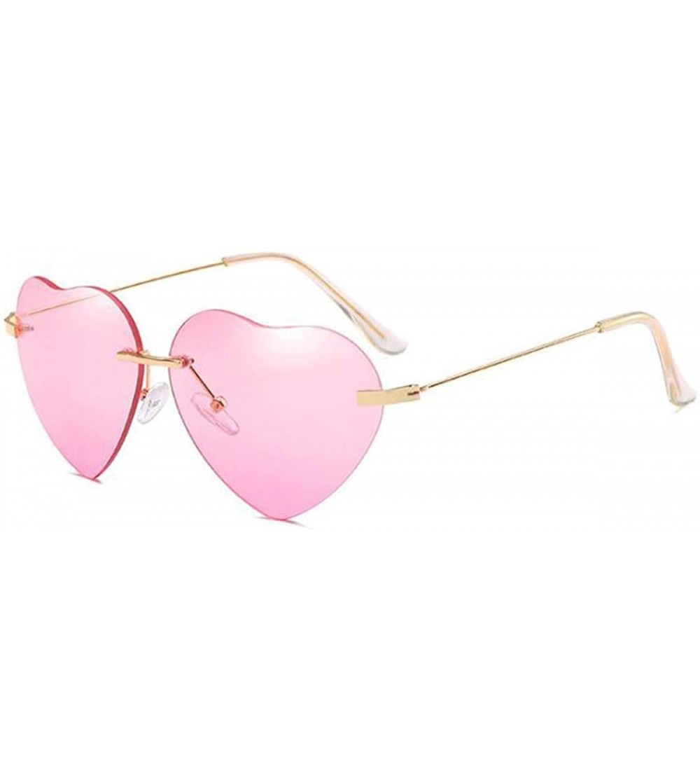 Sport Women Heart Shape Beach Sunglasses Lovely Colorful Eyewear Cat-Eye Personality Girl Sunglasses - C12 - CY18DU2483E $19.94