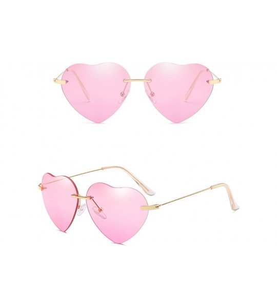 Sport Women Heart Shape Beach Sunglasses Lovely Colorful Eyewear Cat-Eye Personality Girl Sunglasses - C12 - CY18DU2483E $19.94