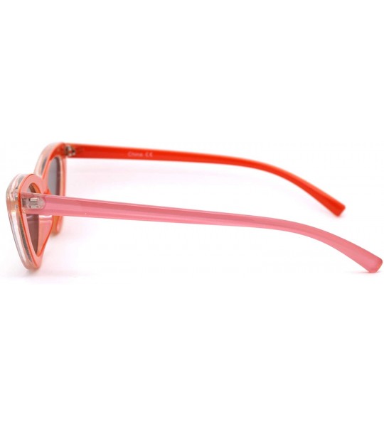 Cat Eye Womens Mirrored Retro Mod Gothic Cat Eye Plastic Sunglasses - Pink Pink Mirror - CV18WTLASOL $23.83