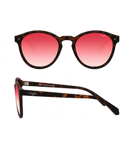 Round Polarized Sunglasses for Women Fishing Driving Round Retro Tortoise Glasses Red Pink Mirrored - CU193CDY74Z $56.00