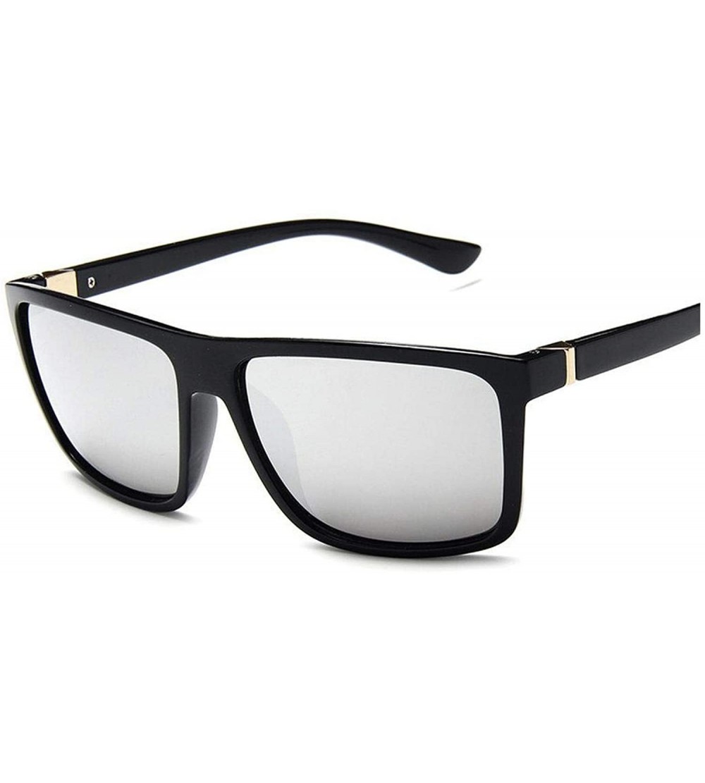 Square 2019 New Unisex Reflective Vintage Sunglasses Men Designer Fashion Rivets Sun Glasses Ladies Oculos De Sol - C6 - CG19...