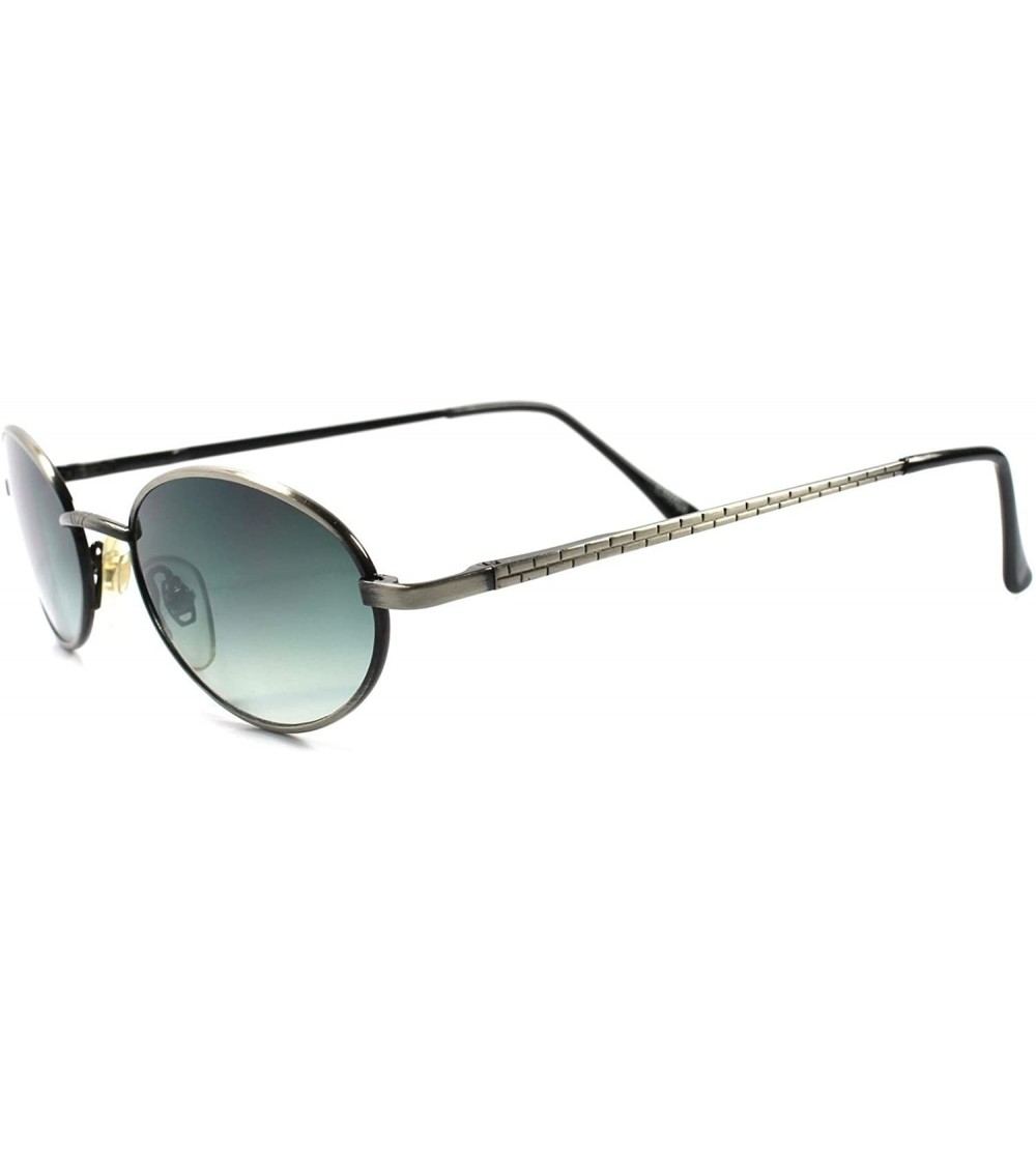 Oval Classic Indie 90s Mens Womens Vintage Round Oval Sunglasses - Brushed Metal - CX189292HKM $36.19