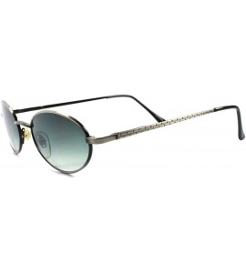 Oval Classic Indie 90s Mens Womens Vintage Round Oval Sunglasses - Brushed Metal - CX189292HKM $36.19