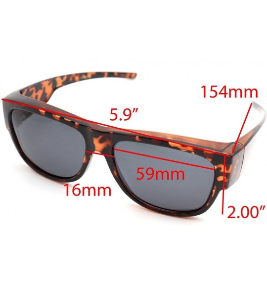 Oversized 1 Sale Fitover Lens Covers Sunglasses Wear Over Prescription Glass Polarized St7659pl - CY18EK26LZ6 $33.87