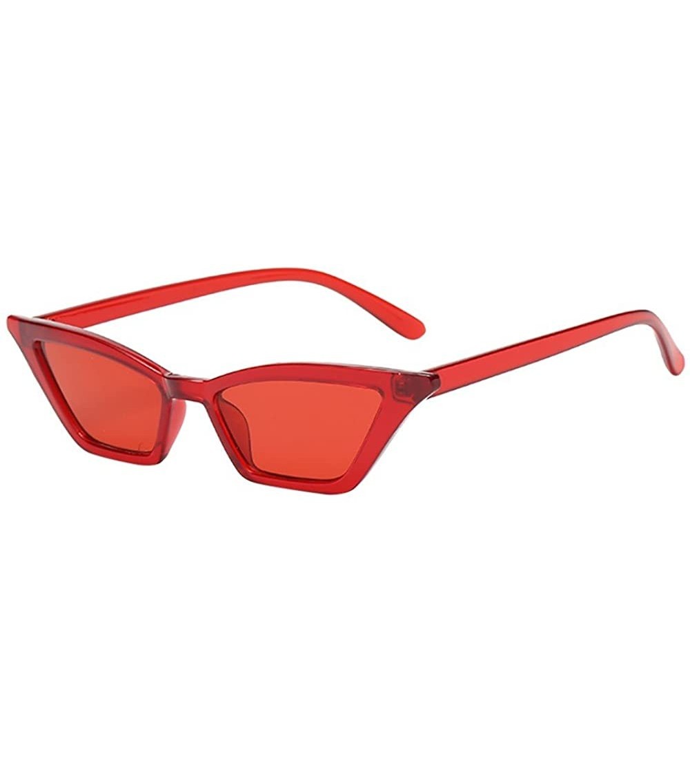 Square Vintage Square Cat Eye Sunglasses for Women Fashion Trendy Small Cateye Sunglasses - C - C01908MLS07 $17.38