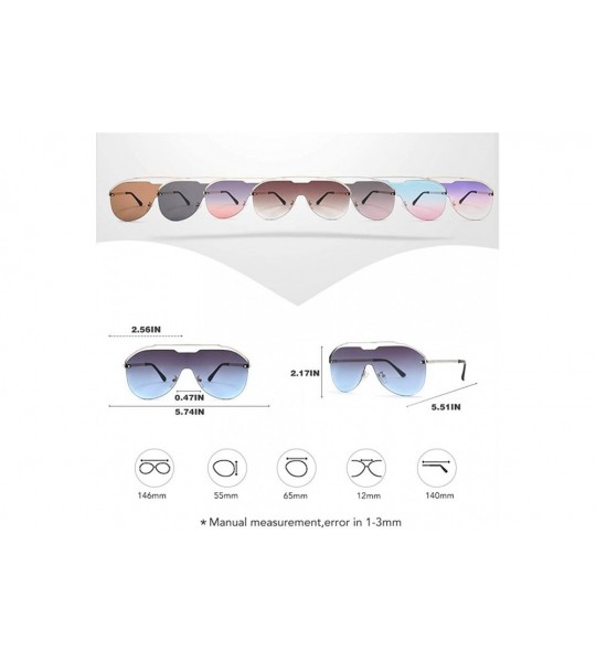 Rimless New Sunglasses Metal Rimless Sun Glasses Brand Designer Pilot Sunglasses Women Men Shades Top Fashion Eyewear - CZ199...