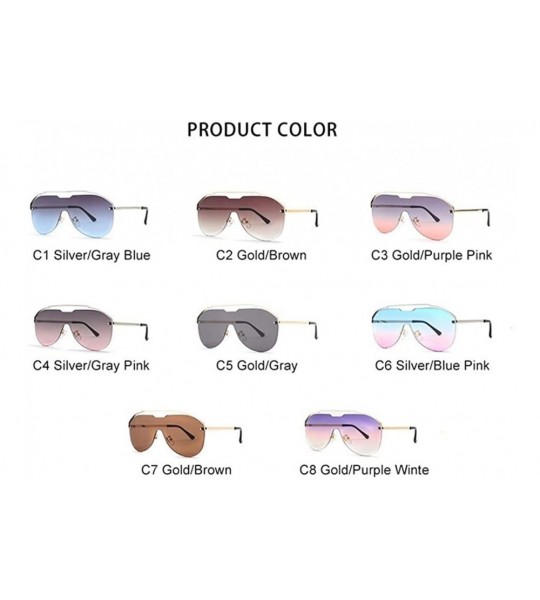 Rimless New Sunglasses Metal Rimless Sun Glasses Brand Designer Pilot Sunglasses Women Men Shades Top Fashion Eyewear - CZ199...