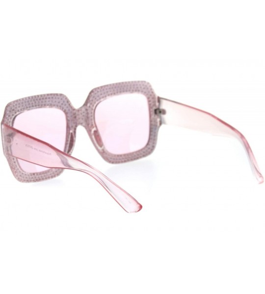 Oversized Beveled Diamond Cut Edge Heart Shape Plastic Valentines Sunglasses - Pink - CW18T0GA5A3 $18.40