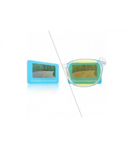 Oval Night Driving Glasses Anti Glare Polarized Safety Glasse - Transparent - C8192OGMD7R $23.52