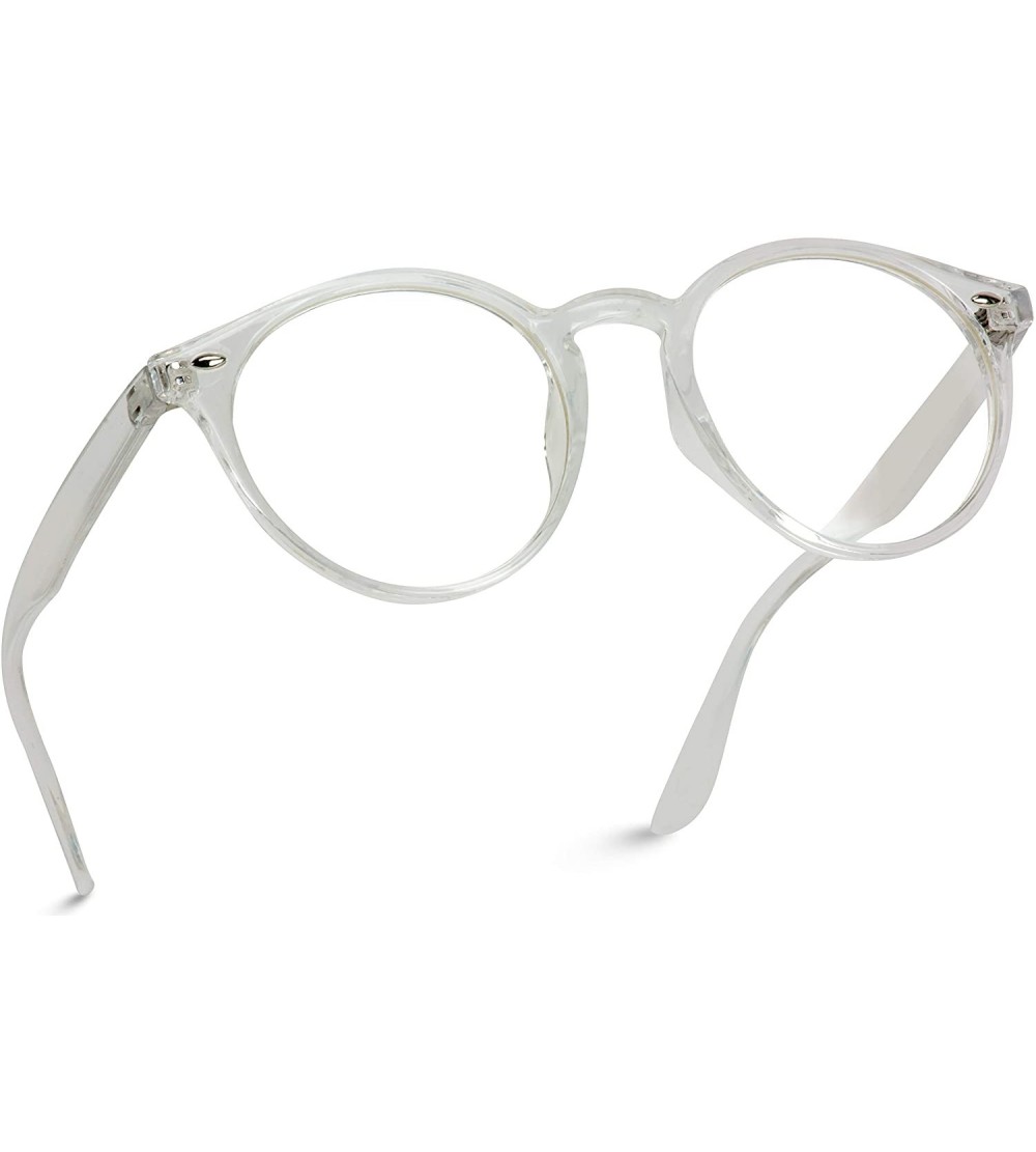 Oval Round Clear Lens Plastic Fashion Glasses - Clear Frame - CM183GUZCDE $30.62