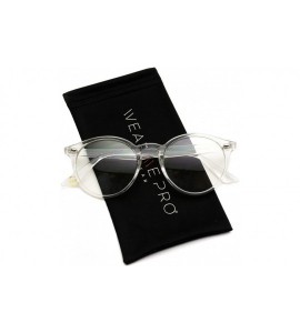 Oval Round Clear Lens Plastic Fashion Glasses - Clear Frame - CM183GUZCDE $30.62