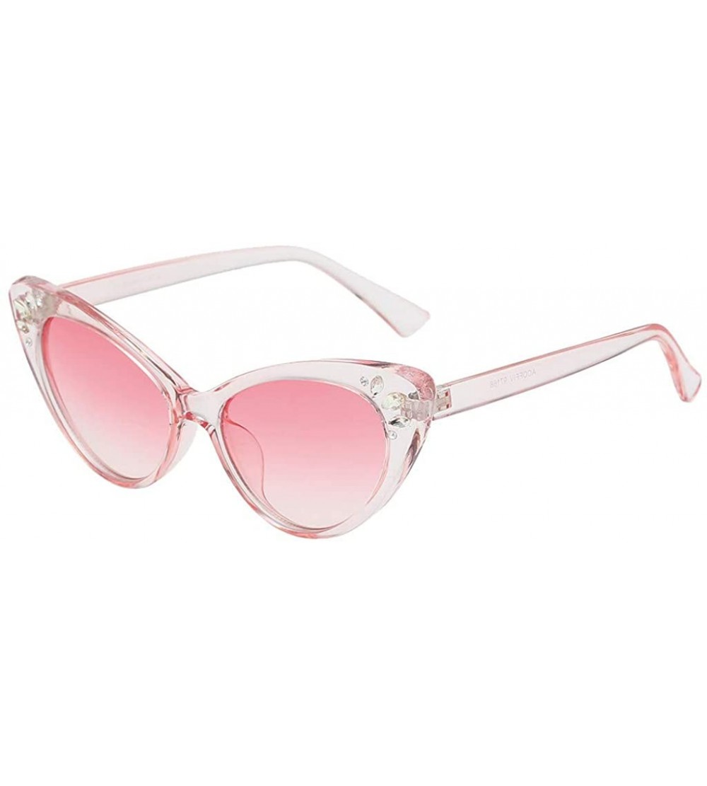 Cat Eye Sunglasses for Women Cat Eye Vintage Sunglasses Retro Gradient Glasses Eyewear Goggles - F - CX18QS9A2K4 $19.43