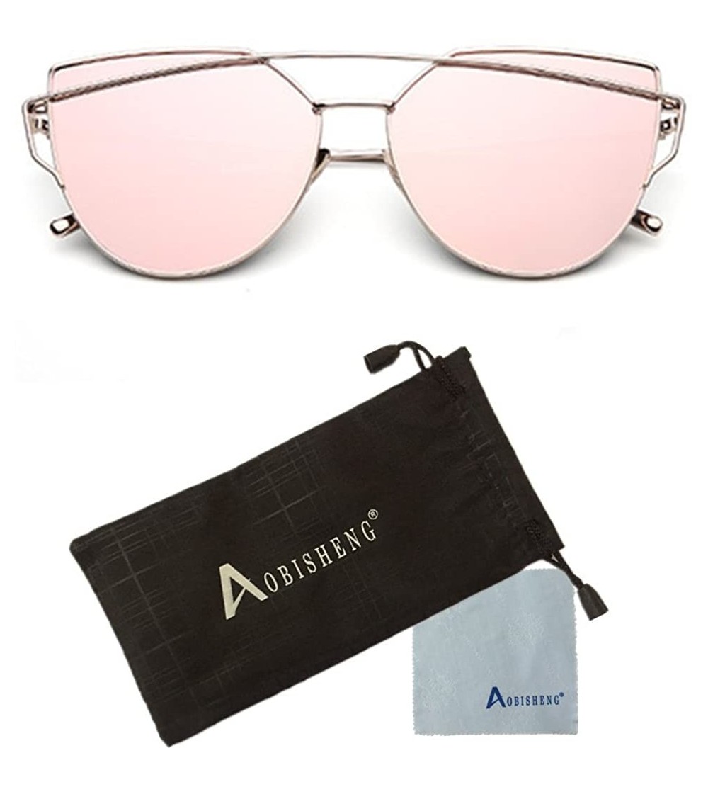 Aviator Modern Fashion Full Metal Crossbar Technologic Flat Lens Aviator Sunglasses - Pink - CQ12GY817ZZ $17.62