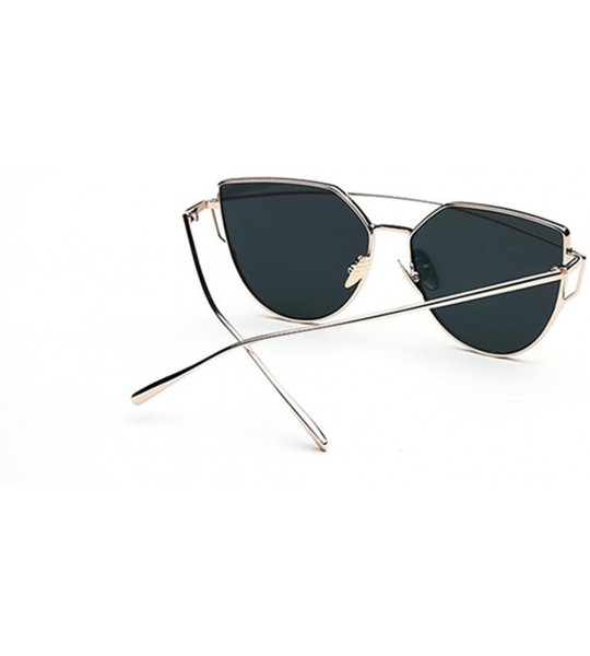 Aviator Modern Fashion Full Metal Crossbar Technologic Flat Lens Aviator Sunglasses - Pink - CQ12GY817ZZ $17.62