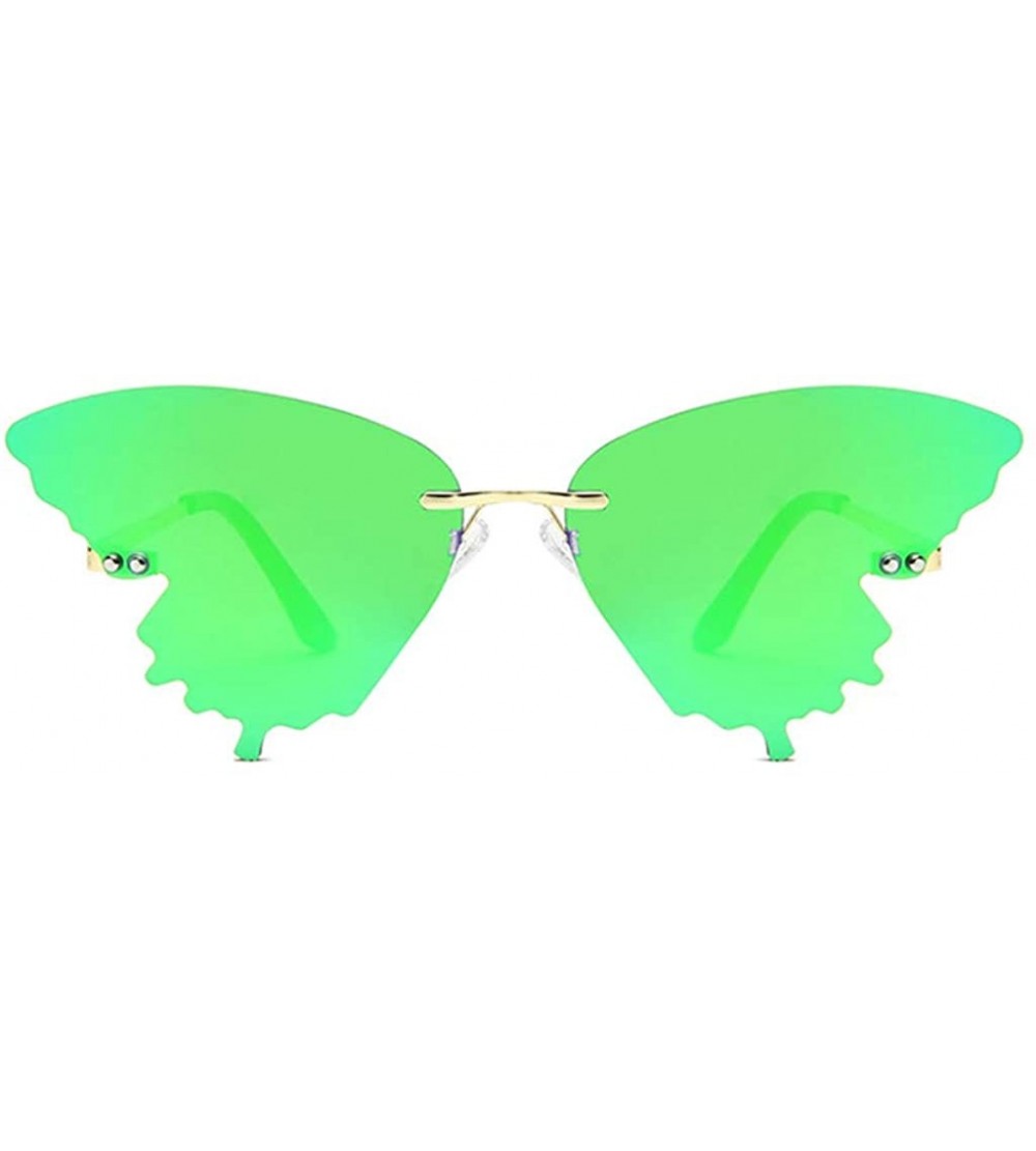 Butterfly Summer New Fashion Butterfly Sunglasses Gradient Butterfly Shape Frame UV400 Sunglasses - E - CZ1908UIY4A $16.44