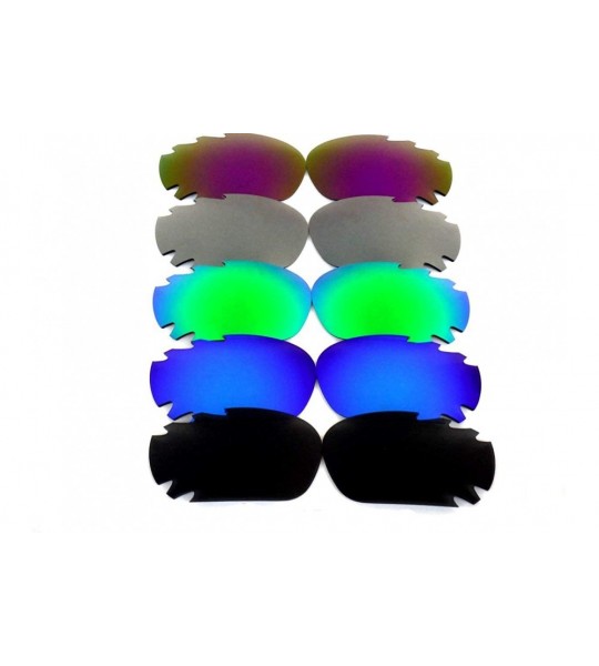 Oversized Replacement Lenses Jawbone Black&Blue&Green&Gray&Purple Color Polarized 5 Pairs - CR128BU26RR $49.63