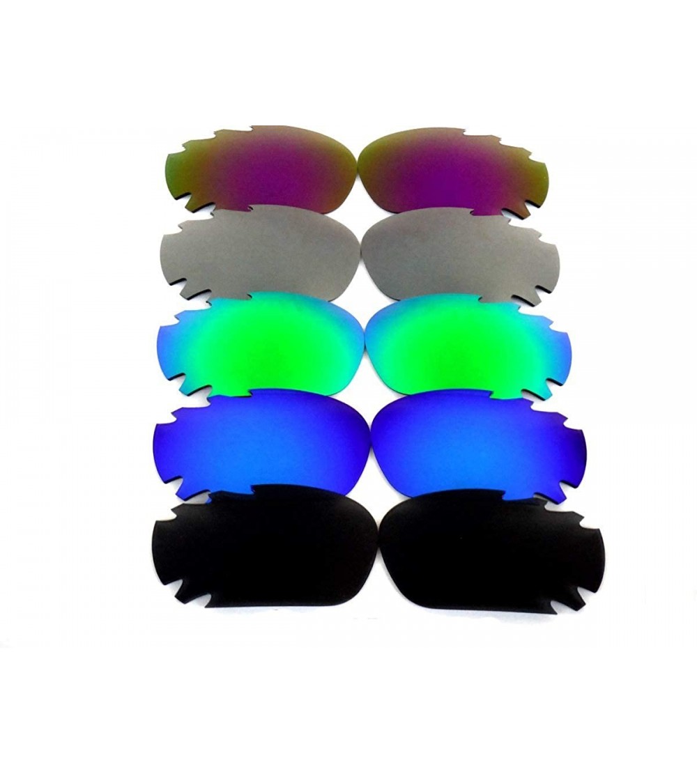 Oversized Replacement Lenses Jawbone Black&Blue&Green&Gray&Purple Color Polarized 5 Pairs - CR128BU26RR $49.63