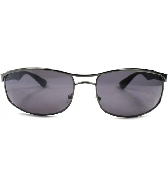 Rectangular Gunmetal Stylish Designer Modern Upscale Elegant Sexy Rectangle Mens Sunglasses - Gunmetal - CB189ANKNR7 $23.88