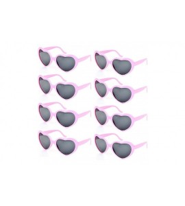 Oversized 8 Pack of Neon Colors Heart Shaped Sunglasses in Bulk for Women Bachelorette Party Favors Accessories - CT194RMSKAS...