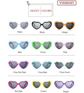 Oversized 8 Pack of Neon Colors Heart Shaped Sunglasses in Bulk for Women Bachelorette Party Favors Accessories - CT194RMSKAS...