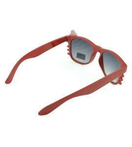 Square Women's Kitty Style Sunglasses with Whisker or Bow Accent - Red-kitty2 - C212D1CQ0MH $16.92