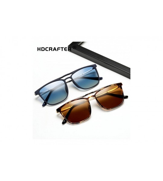 Square Unisex Polarized Sunglasses Vintage PC Frame Sun Glasses For Men Women CHQJ013 - Red - CE18YEW2DII $32.16