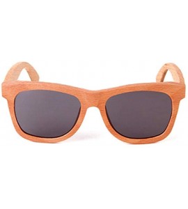 Goggle Trendy wooden frame glasses Polarized sunglasses for men and women - Dark Brown - C418XG2R3S4 $55.49