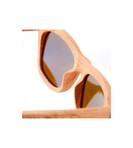 Goggle Trendy wooden frame glasses Polarized sunglasses for men and women - Dark Brown - C418XG2R3S4 $55.49