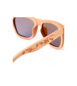 Goggle Trendy wooden frame glasses Polarized sunglasses for men and women - Dark Brown - C418XG2R3S4 $55.49