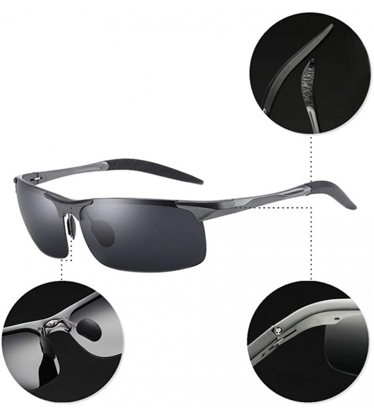 Sport Sports Sunglasses - UV400 Goggles For Men Sports Riding Eyewear - Matte Black Frame/Grey Lens - CW18RL6WX5C $31.44