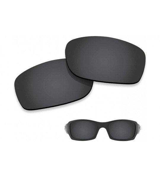 Wayfarer Polarized Lenses Replacement Fives Squared 100% UV Protection-Variety Colors - Solid Black - C518KYTM7A3 $26.33