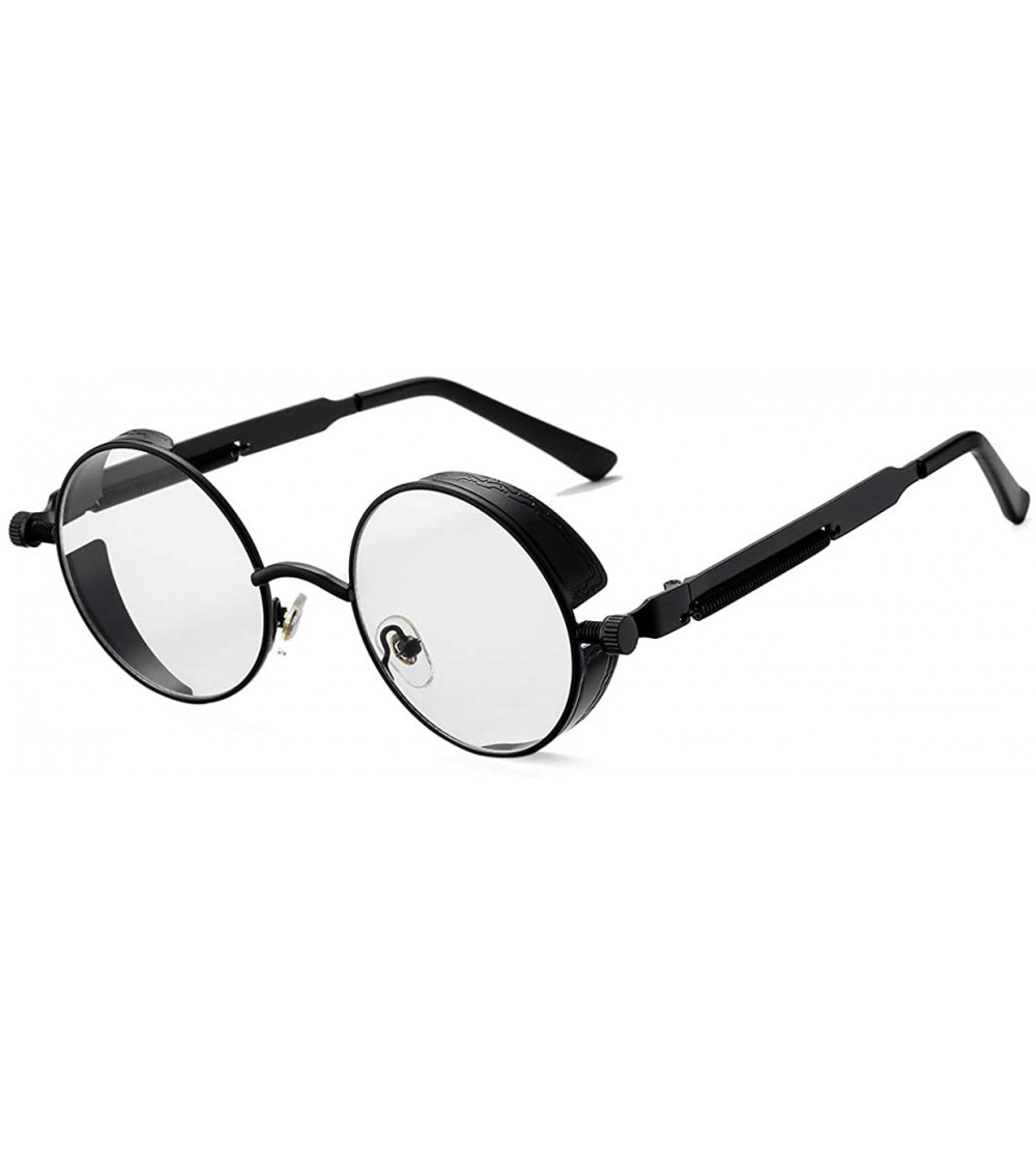 Goggle Vintage Round Steampunk Sunglasses for Women Men Retro Hippie Style Sun Glasses Circle Metal Frame - C119943TEWK $25.84