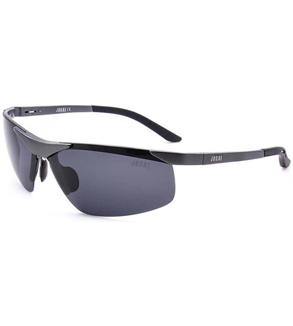 Goggle Men's Sports Style Polarized Sunglasses Driver Glasses Unbreakable Frame - Black Frame Gray - CC186QQGE2Y $48.54