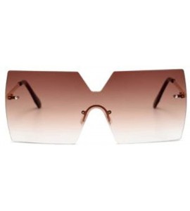 Oversized Frameless Siamese Sunglasses- Women's Oversized Frame Goggles- Box Sunglasses - B - C318SHH6YA4 $71.04