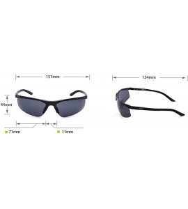 Goggle Men's Sports Style Polarized Sunglasses Driver Glasses Unbreakable Frame - Black Frame Gray - CC186QQGE2Y $48.54