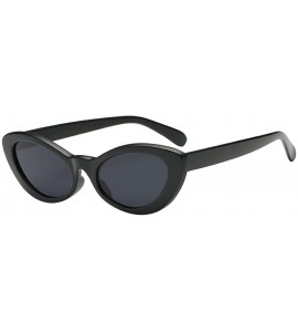 Cat Eye Unisex Vintage Cat Eye Panelled Sunglasses Retro Polarized Eyewear - B - CX18TIW923A $13.40