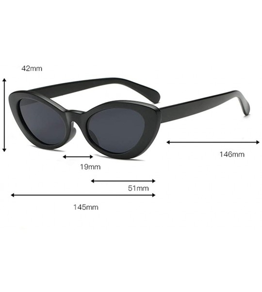 Cat Eye Unisex Vintage Cat Eye Panelled Sunglasses Retro Polarized Eyewear - B - CX18TIW923A $13.40