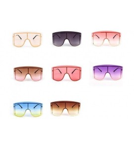 Rimless Oversize Women Sunglasses Big Frame Luxury Sun Glasses Female Cool Sexy Shield Shades Men Alloy - Purple Pink - CC18T...