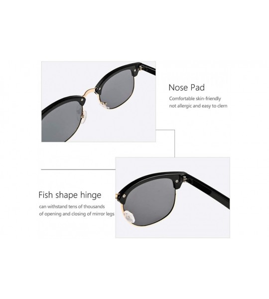 Square 2020 new Polarized Semi-Rimless Sunglasses Women/Men Polarized Sunglasses - Sunglaess - C9190LL3OD8 $44.77