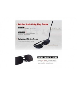 Rectangular Polarized Sunglasses for Men Retro Classic Square Frame Shades SR003 - Z 4 Matte Black Frame Black Lens - CH18NWG...