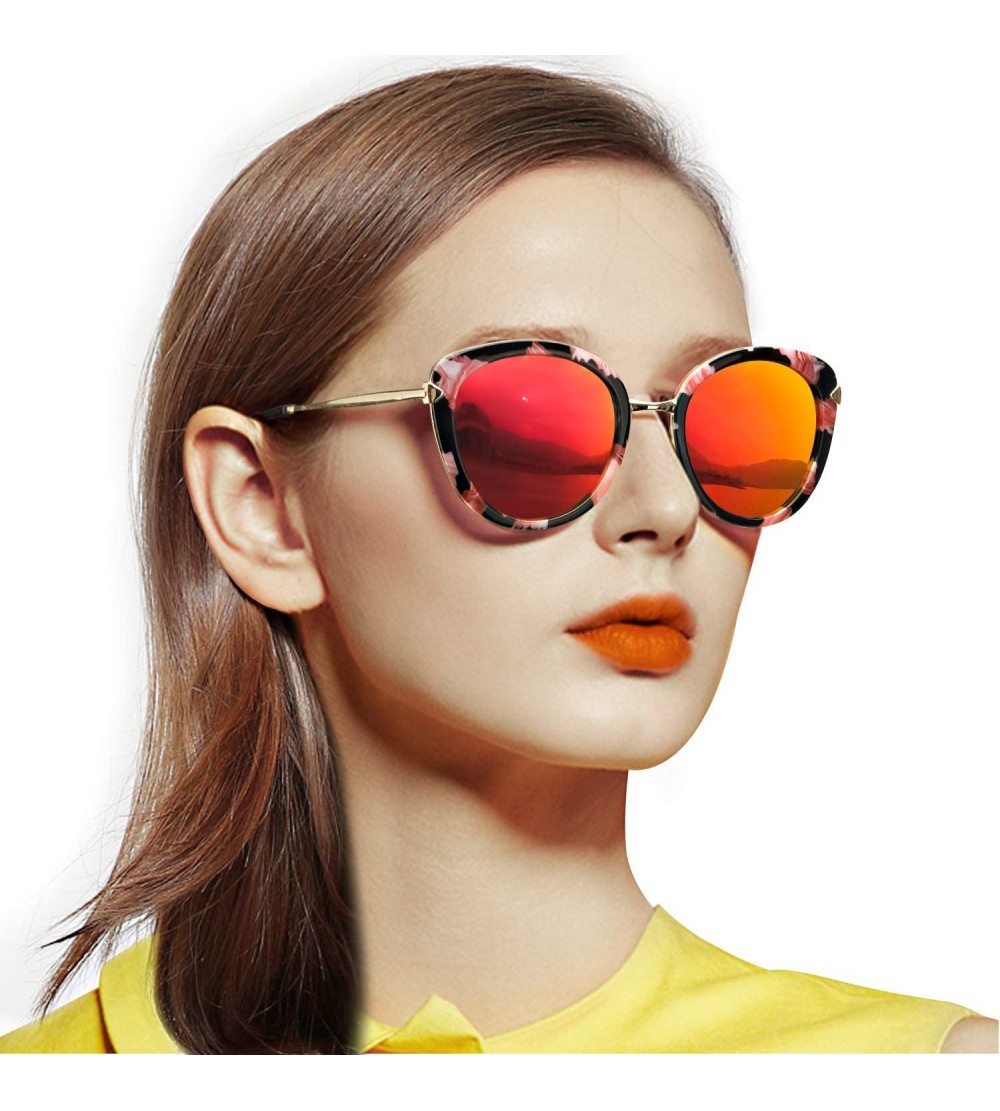 Cat Eye Classic Shades Cat Eye Sunglasses for Women - Polarized Arrow Style Frame - UV400 Protection - CU18QAT45M5 $26.76